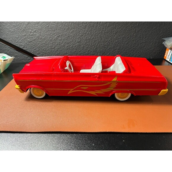 WWE Wrestling Action Figure Car Red Gold Flame Convertible Low Rider Toy - Picture 2 of 10